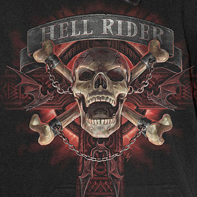 Spiral - HELL RIDER Kinder hoodie/trui - Zwart